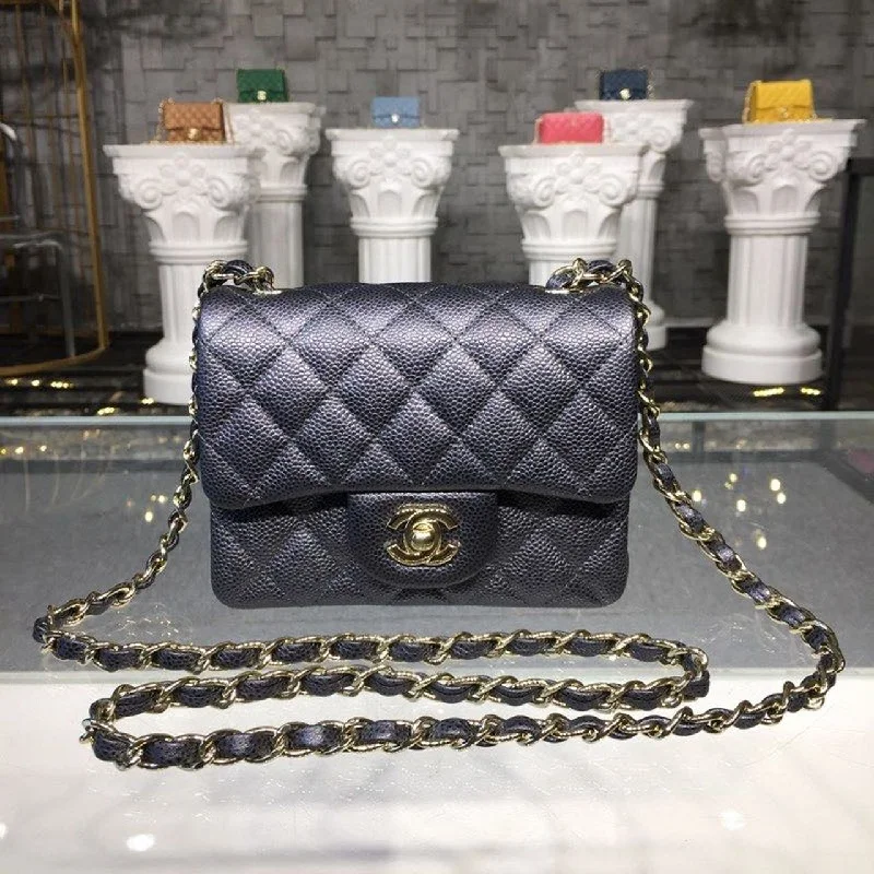 Chanel Mini Flap Bag Caviar Black For Women. Women-s Bags. Shoulder And Crossbody Bags 6.7in/17cm A35200