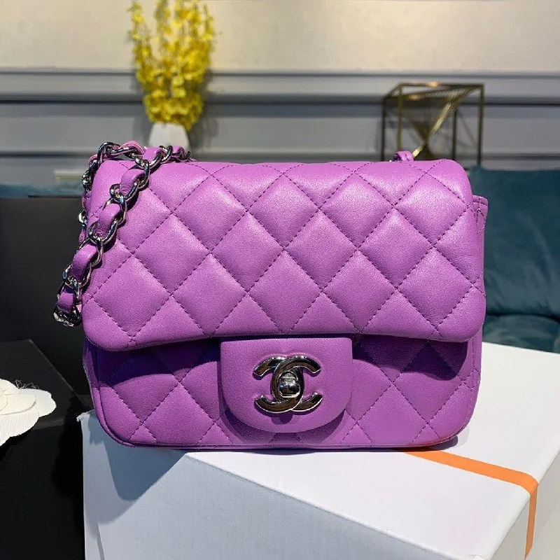 Chanel Mini Flap Bag Purple For Women. Women-s Bags. Shoulder And Crossbody Bags 6.7in/17cm A35200