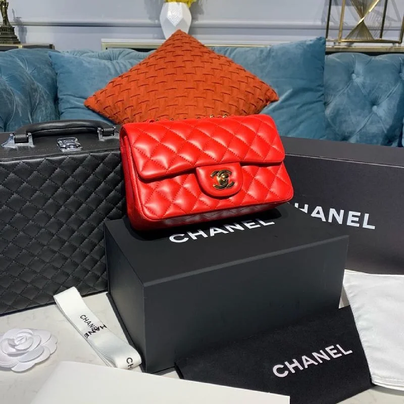 Chanel Mini Flap Bag Red For Women. Women-s Bags. Women-s Bag. Shoulder And Crossbody 7.8in/20cm A69900