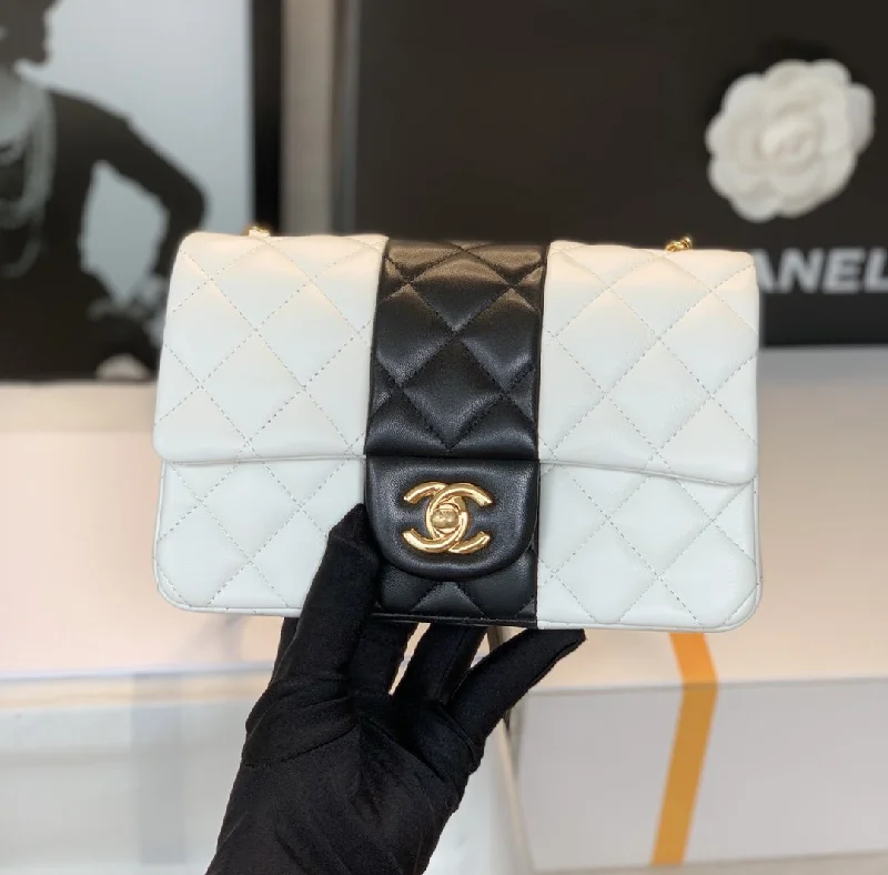 Chanel Mini Flap Bag White For Women 7.8in/20cm