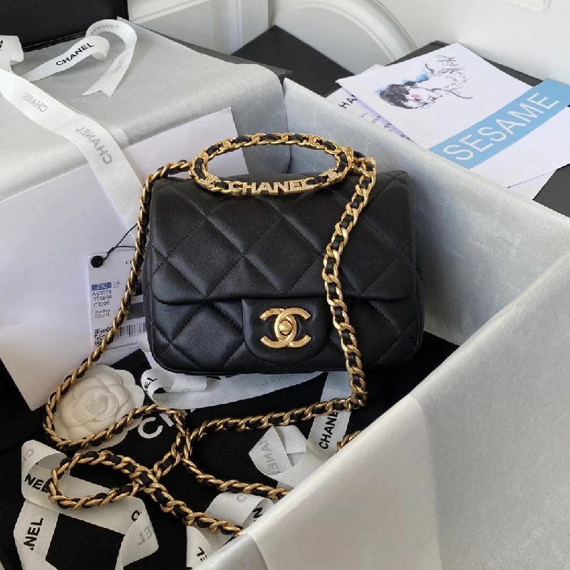 Chanel Small Flap Bag Gold Hardware Black For Women. Women-s Handbags. Shoulder Bags 7.9in/20cm AS3450