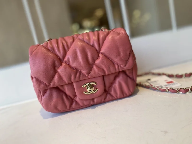 Chanel Small Flap Bag Gold Hardware Pink For Women. Women-s Handbags. Shoulder Bags 7.5in/19cm AS2232