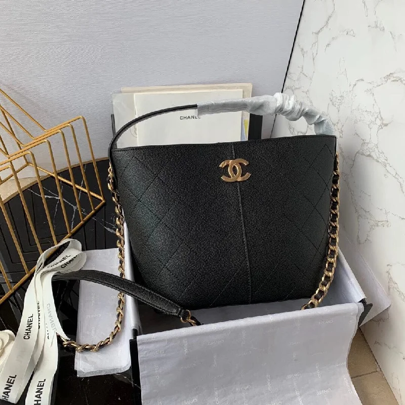 Chanel Small Shopping Bag Black For Women 9in/23cm