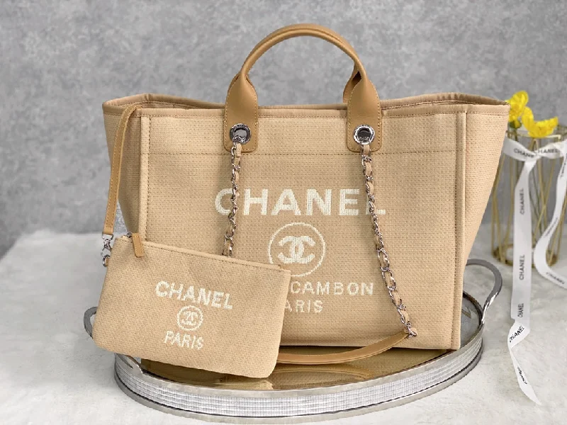 Chanel Small Shopping Bag Silver Hardware Raffia For Women. Women-s Handbags. Shoulder Bags 15.2in/39cm AS3257