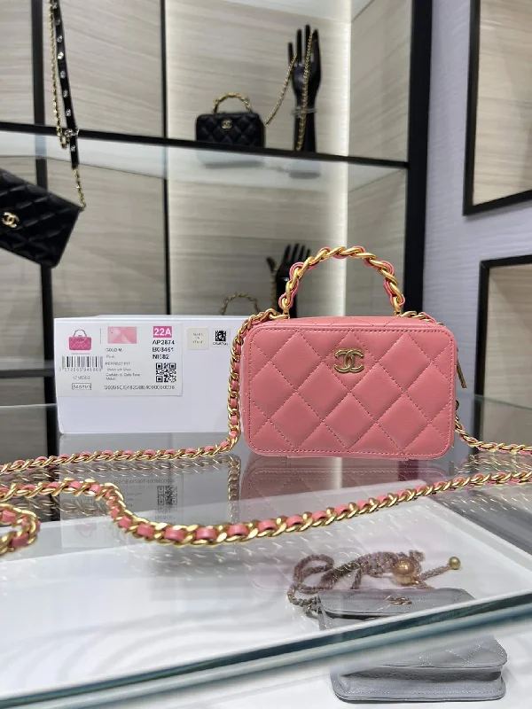 Chanel Vanity With Chain Pink Bag For Women 9cm/3.5in AP3011 B09158 NK343