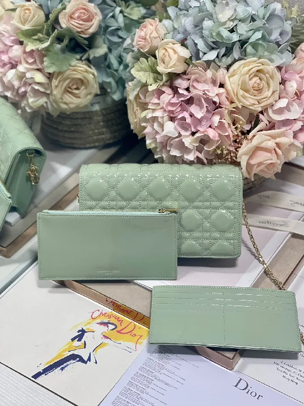 Christian Dior Lady Dior Pouch Seafoam. For Women. Women-s Handbags 8.5in/21.5cm CD