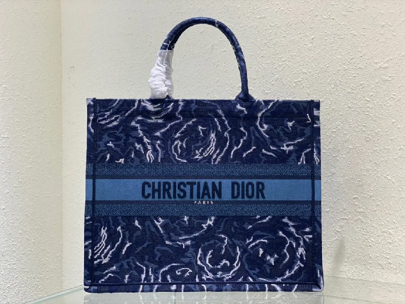 Christian Dior Large Dior Book Tote Blue. For Women. Women-s Handbags 16.5in/42cm CD M1286ZRVG_M928