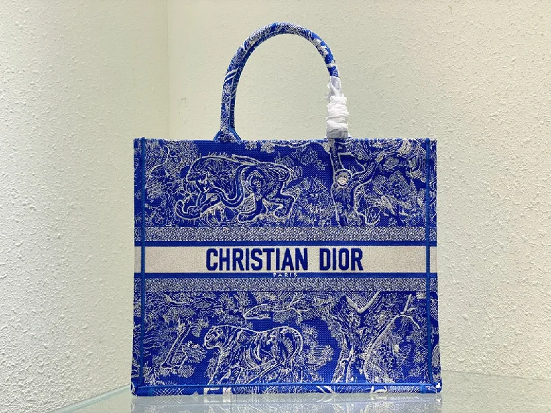 Christian Dior Large Dior Book Tote Blue. For Women. Women-s Handbags 16.5in/42cm CD M1286ZRVJ_M808