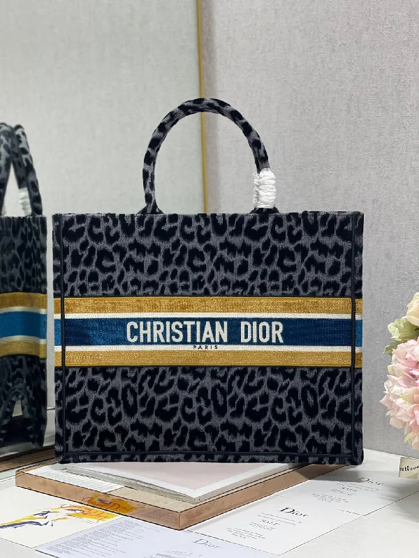 Christian Dior Large Dior Book Tote Blue Multicolor. For Women. Women-s Handbags 16.5in/42cm CD