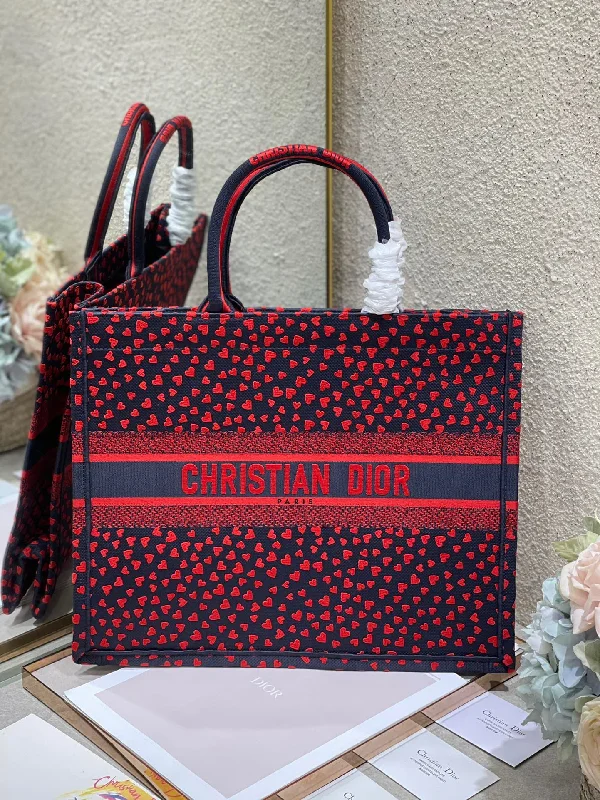 Christian Dior Large Dior Book Tote Crimson Multicolor. For Women. Women-s Handbags 16.5in/42cm CD