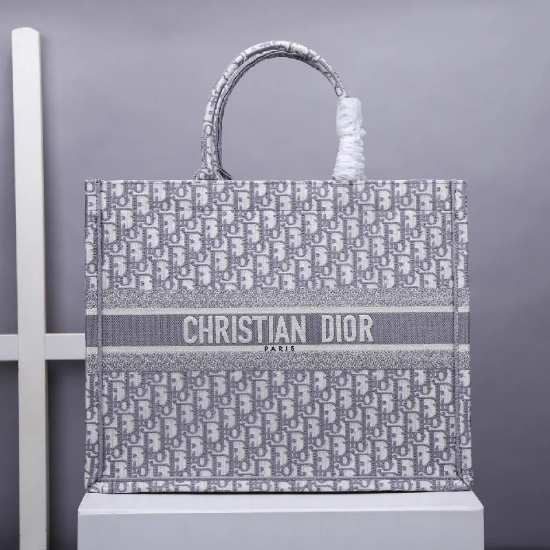 Christian Dior Large Dior Book Tote Gray. For Women. Women-s Handbags 16.5in/42cm CD M1286ZRIW_M932