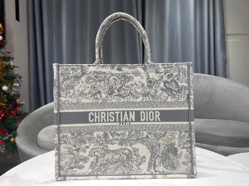 Christian Dior Large Dior Book Tote Gray Multicolor. For Women. Women-s Handbags 16.5in/42cm CD