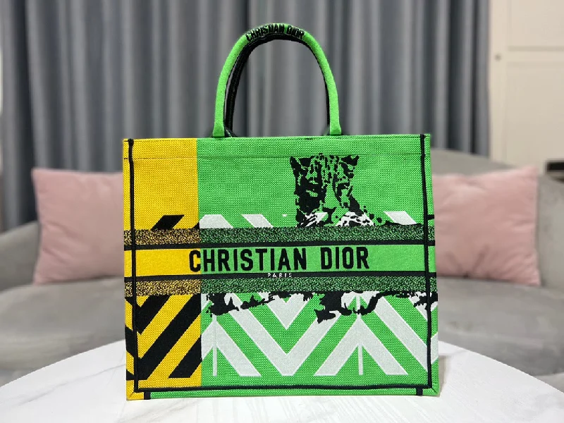 Christian Dior Large Dior Book Tote Green. For Women. Women-s Handbags 16.5in/42cm CD