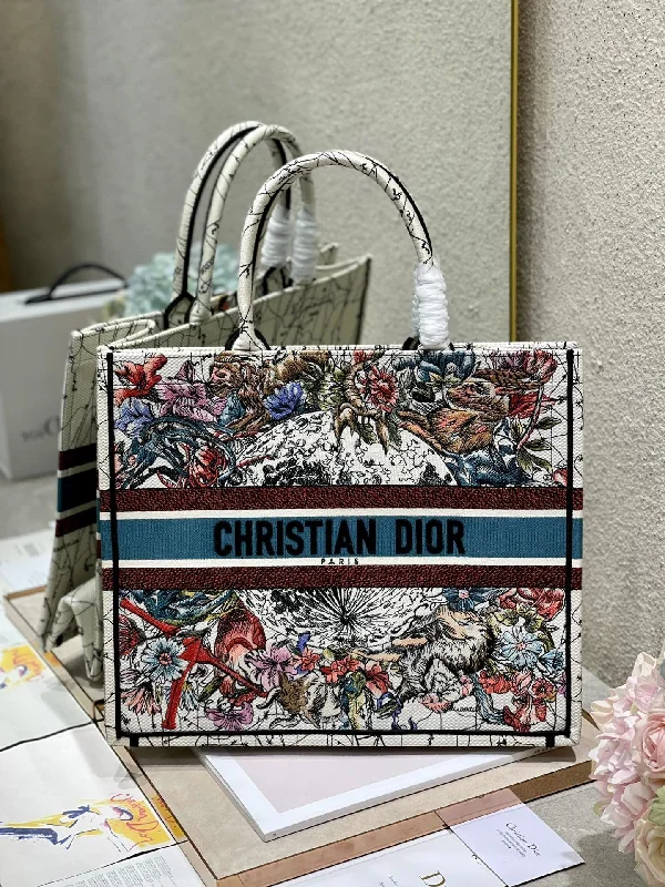 Christian Dior Large Dior Book Tote Latte Multicolor Dior Zodiac Embroidery. Latte Multicolor. For Women Women-s Handbags. Shoulder Bags. 42cm CD M1286ZRHP_M941