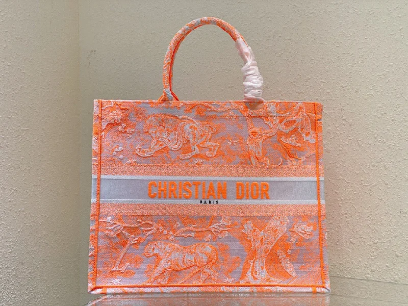 Christian Dior Large Dior Book Tote Orange. For Women. Women-s Handbags 16.5in/42cm CD