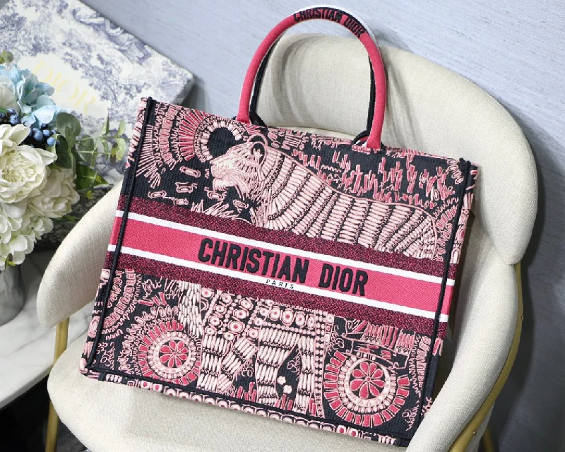 Christian Dior Large Dior Book Tote Pink Multicolor. For Women. Women-s Handbags 16.5in/42cm CD