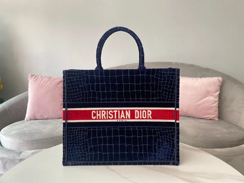 Christian Dior Large Dior Book Tote Red Blue. For Women. Women-s Handbags 16.5in/42cm CD