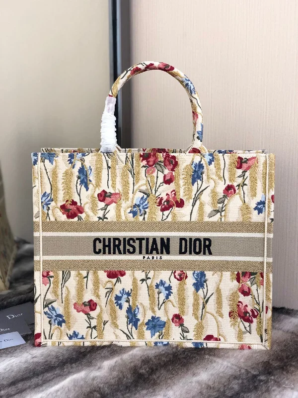 Christian Dior Large Dior Book Tote White Multicolor. For Women. Women-s Handbags 16.5in/42cm CD