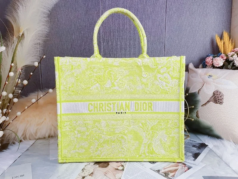 Christian Dior Large Dior Book Tote Yellow. For Women. Women-s Handbags 16.5in/42cm CD