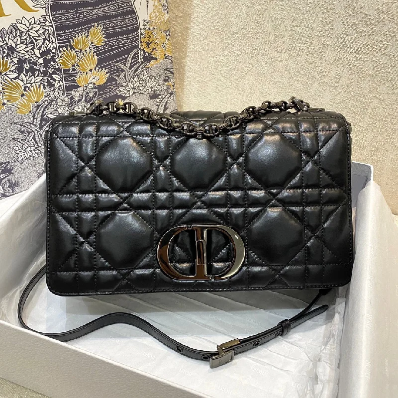 Christian Dior Large Dior Caro Bag. Black. For Women Women-s Handbags. Crossbody Bags. 29cm CD M9243UWHC_M900