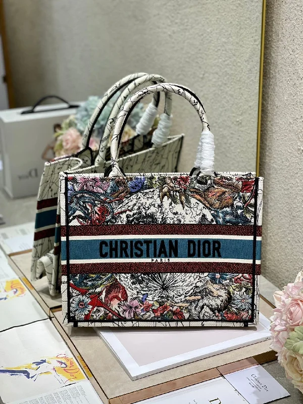 Christian Dior Medium Dior Book Tote Latte Multicolor Dior Zodiac Embroidery. Latte Multicolor. For Women Women-s Handbags. Shoulder Bags. 36cm CD