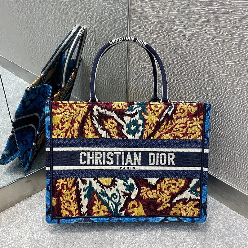 Christian Dior Medium Dior Book Tote Multicolor Orange For Women 14in/36cm CD