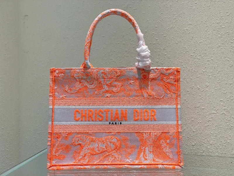 Christian Dior Medium Dior Book Tote Orange. For Women. Women-s Handbags 14in/36cm CD M1296ZRVJ_M057