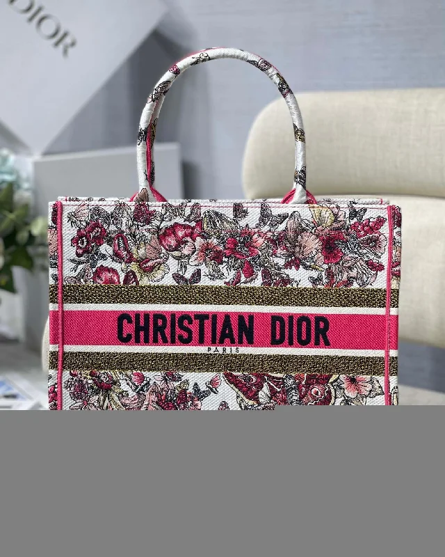 Christian Dior Medium Dior Book Tote Pink Multicolor. For Women. Women-s Handbags 14in/36cm CD