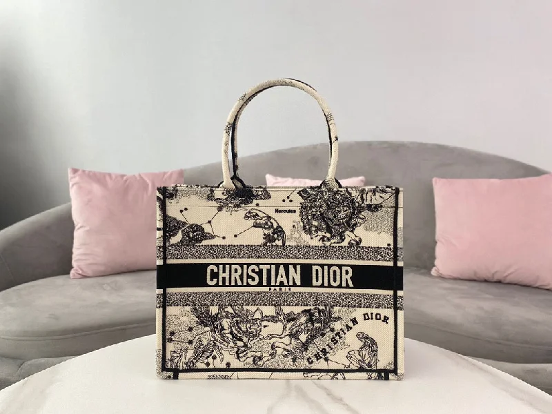 Christian Dior Medium Dior Book Tote White Multicolor . For Women. Women-s Handbags 14in/36cm CD M1296ZRHZ_M941