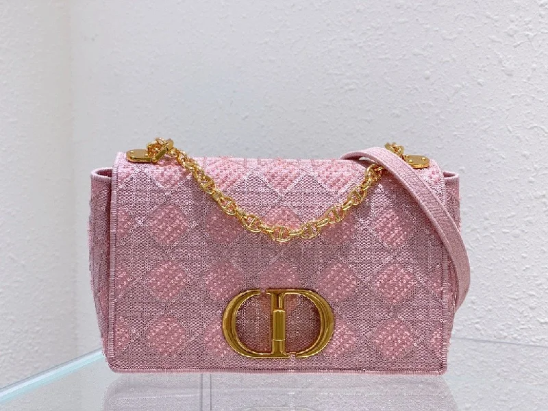 Christian Dior Medium Dior Caro Bag Pink. For Women. Women-s Handbags 27.5cm/10.8in CD