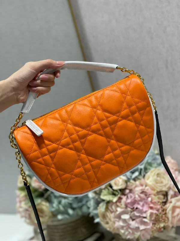 Christian Dior Medium Dior Vibe Hobo Bag. Orange. For Women Women-s Handbags. Crossbody Bags. 30cm CD