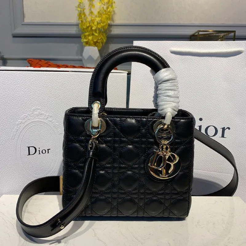 Christian Dior Smal Lady Dior My ABCDIOR Bag Black For Women 8in/20cm CD M0538OCEA_M900