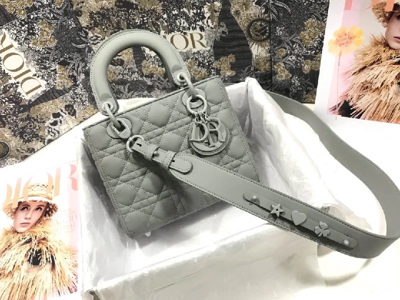 Christian Dior Smal Lady Dior My ABCDIOR Bag Grey For Women 8in/20cm CD