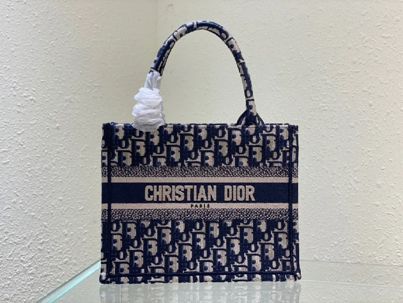 Christian Dior Small Dior Book Tote Blue. For Women. Women-s Handbags 26.5cm/10.5in CD M1265ZRIW_M928