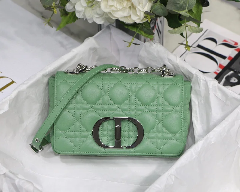 Christian Dior Small Dior Caro Bag Green For Women. Women-s Handbags. Shoulder Bags. Crossbody Bags. 20cm/8in CD