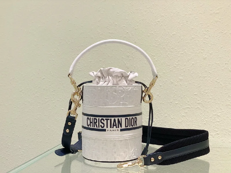 Christian Dior Small Dior Vibe Bucket Bag White. For Women. Women-s Handbags 5.5in/14cm CD