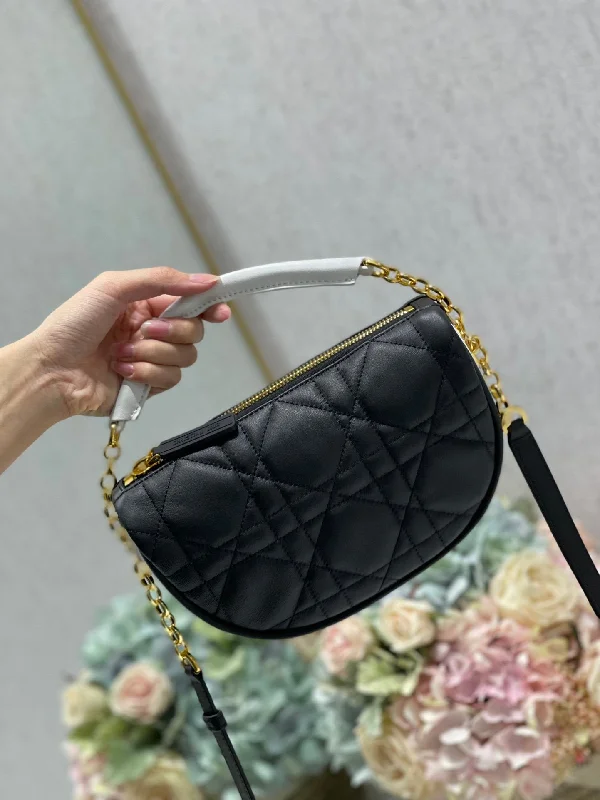 Christian Dior Small Dior Vibe Hobo Bag Black Cannage. Black. For Women Women-s Handbags. Crossbody Bags. 20cm CD M7200ONOA_M911