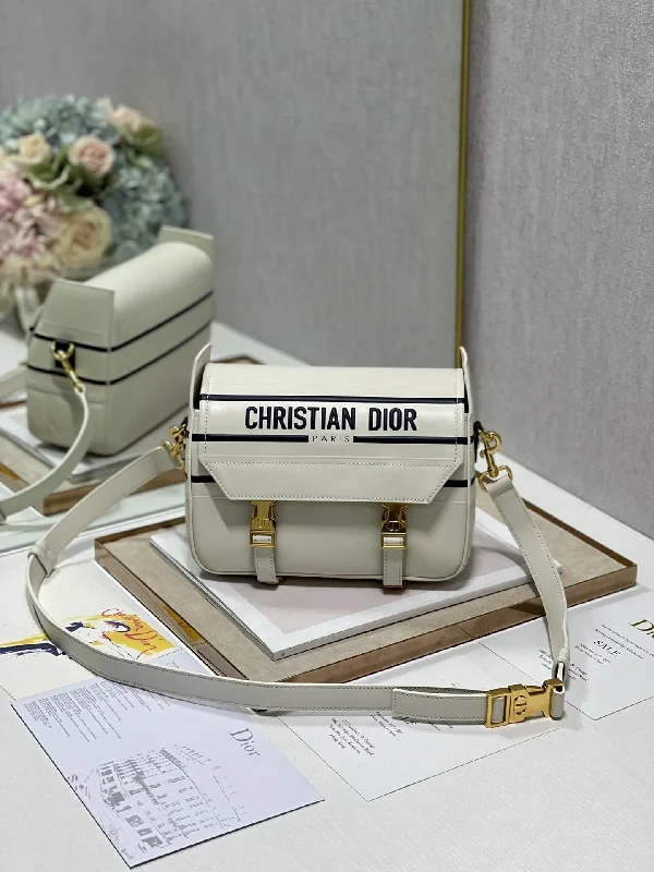 Christian Dior Small Diorcamp Bag. White/Blue. For Women Women-s Handbags. Crossbody Bags. 24cm CD M1243ODDD_M933