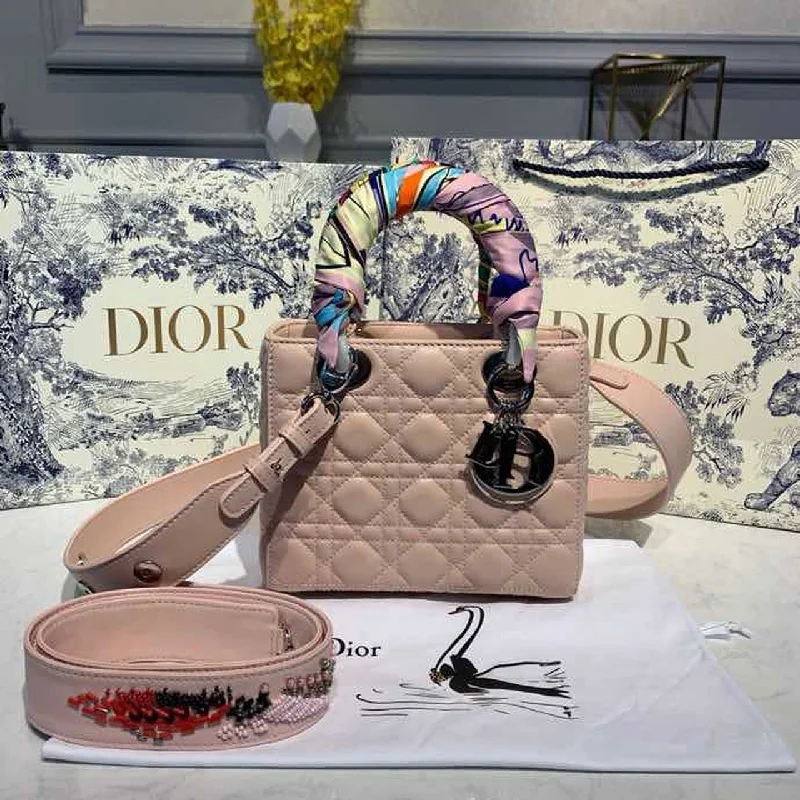 Christian Dior Small Lady Dior My ABCDior Bag Pink For Women. Women-s Handbags 8in/20cm CD M0538OCAL