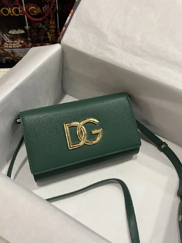 Dolce and Gabbana 3.5 Clutch Green For Women 8.3in/21cm DG