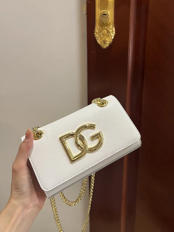 Dolce and Gabbana Polished 3.5 Phone Bag White For Women 7.3in/19cm DG