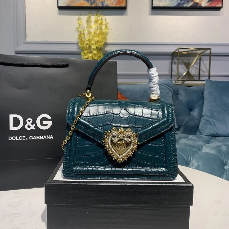 Dolce and Gabbana Small Devotion Bag BlueFor Women 7.5in/19cm DG