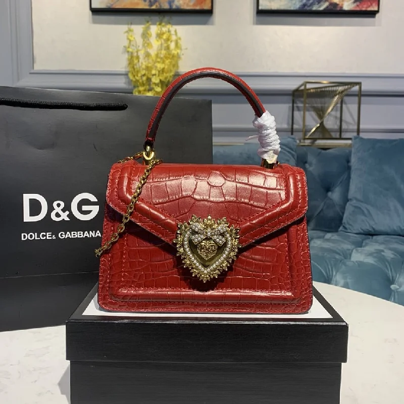 Dolce and Gabbana Small Devotion BagRed For Women 7.5in/19cm DG