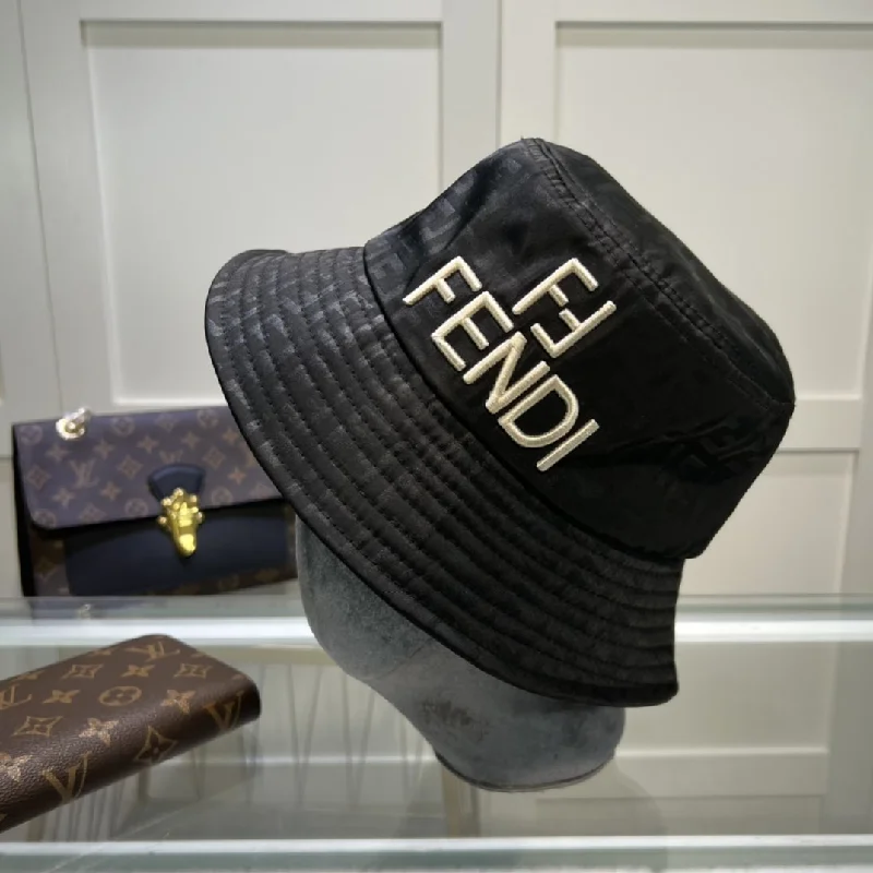 Fendi Denim Bucket Hat Black Fendi Hat