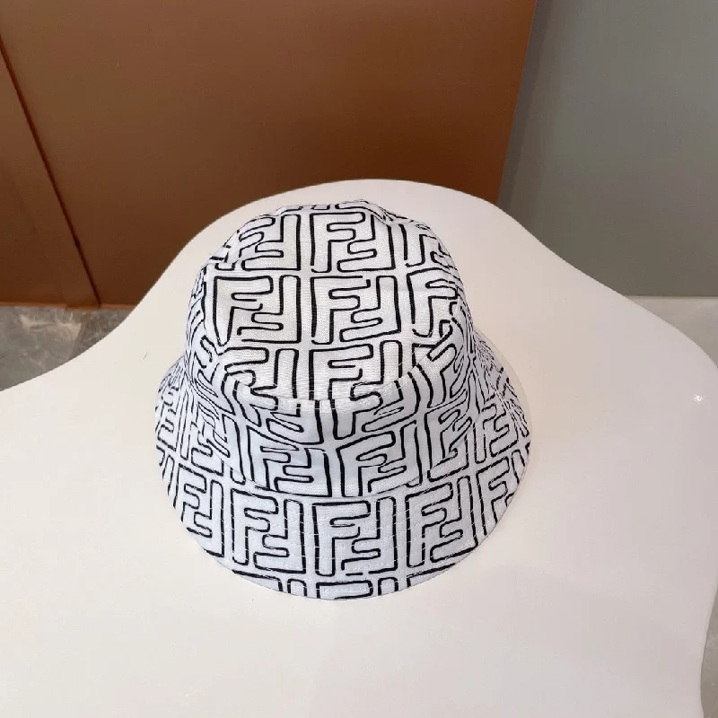 Fendi Denim Bucket Hat White Fendi Hat