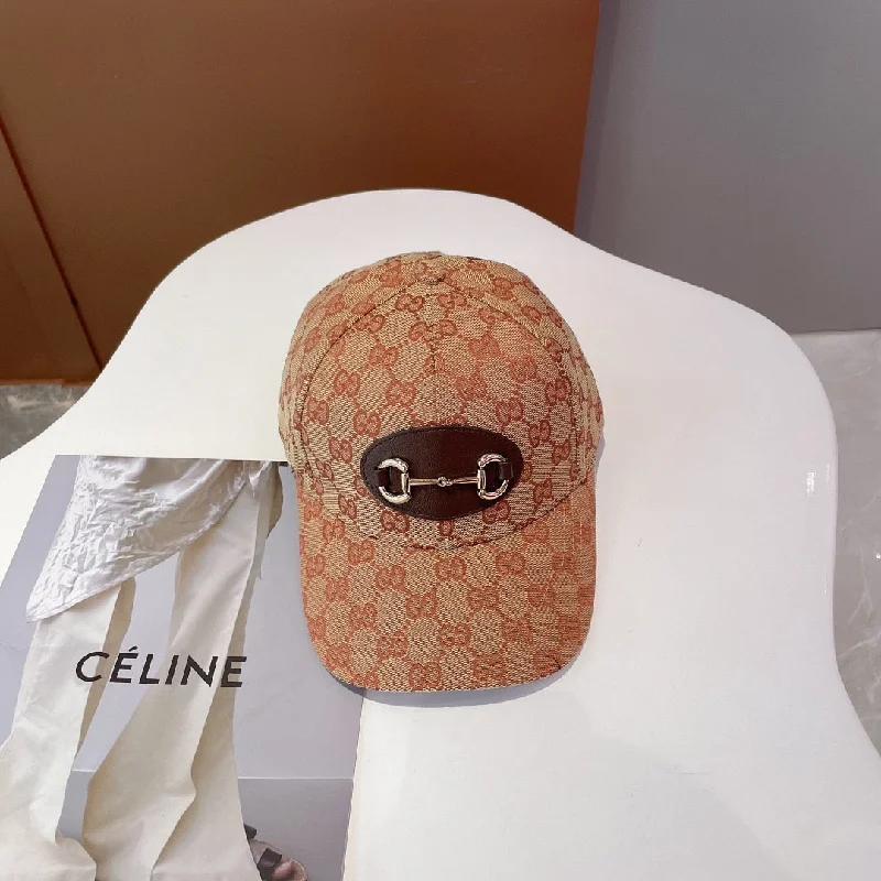 Gucci Canvas Baseball Hat With Horsebit Beige GG Hat