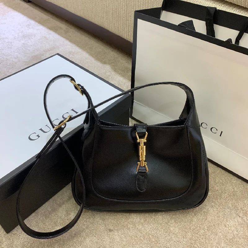 Gucci Jackie 1961 Small Shoulder Bag Black For Women 10.8in/27.4cm GG ?636709 10O0G 1000