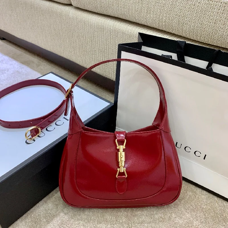 Gucci Jackie 1961 Small Shoulder Bag Red For Women 10.8in/27.4cm GG ?636709 10O0G 6638