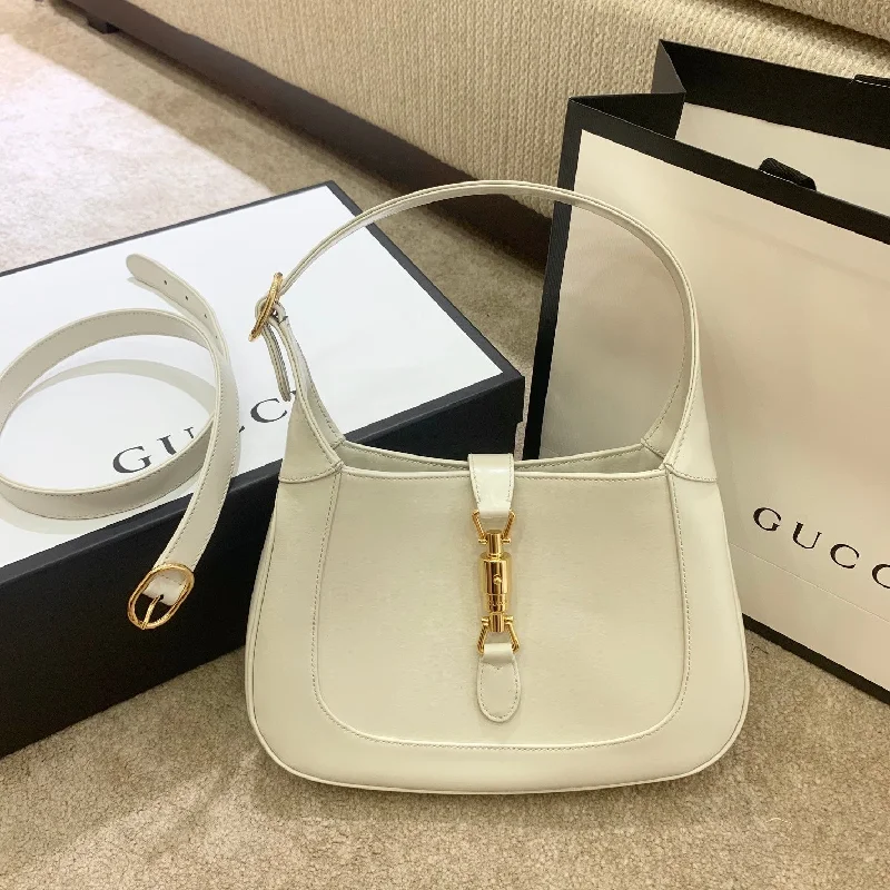 Gucci Jackie 1961 Small Shoulder Bag White For Women 10.8in/27.5cm GG 636709 10O0G 9022