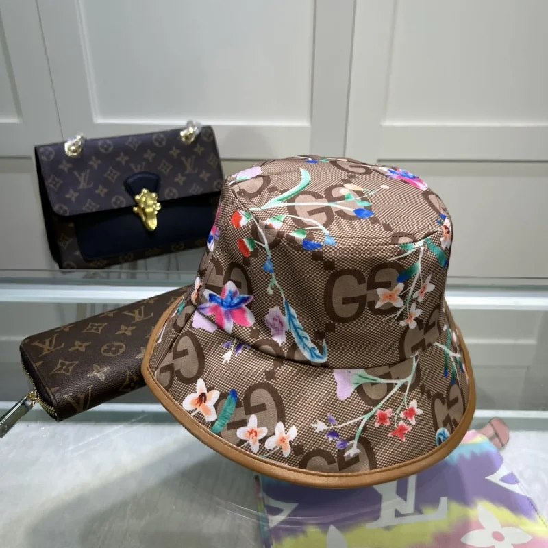 Gucci Jumbo GG Fedora Hat With Floral Embroidery Beige GG Hat ?701842 3HAJM 2584